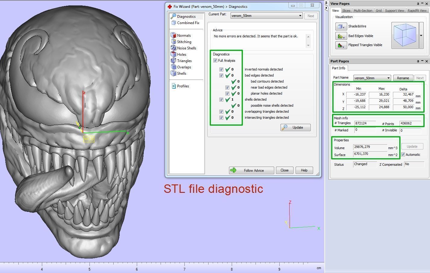 Venom head 3D print model_18