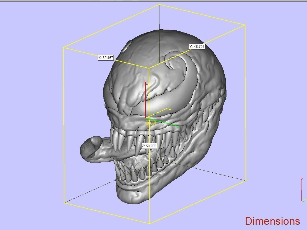 Venom head 3D print model_17