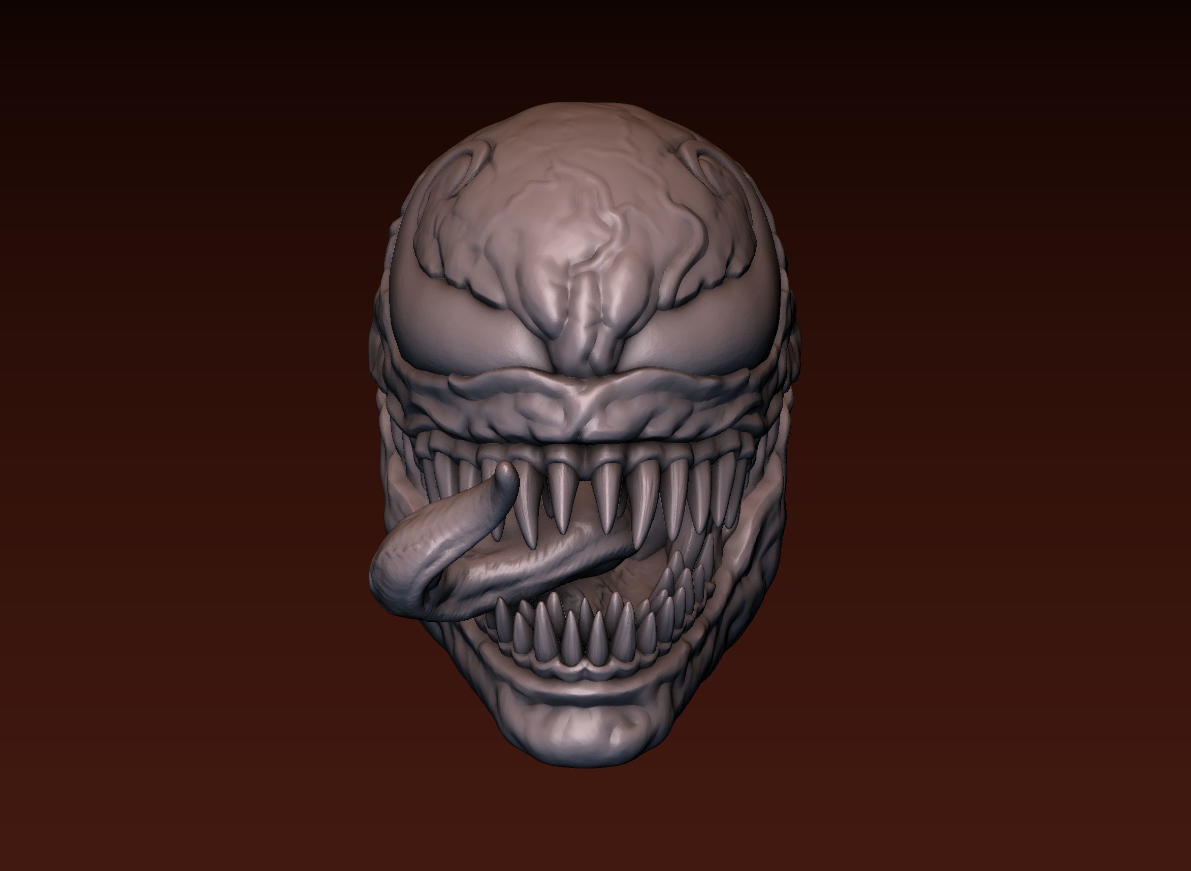 Venom head 3D print model_6