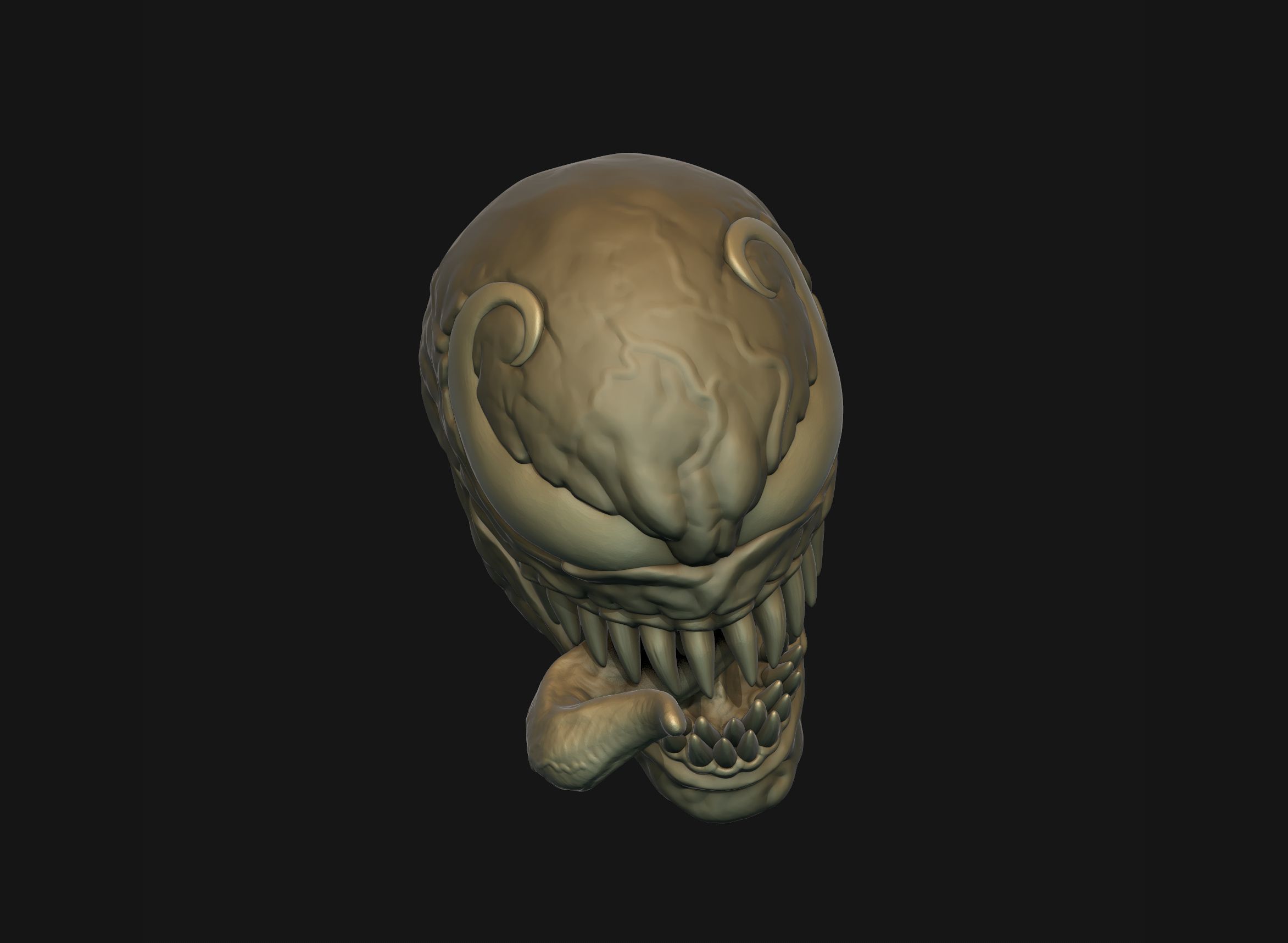 Venom head 3D print model_3