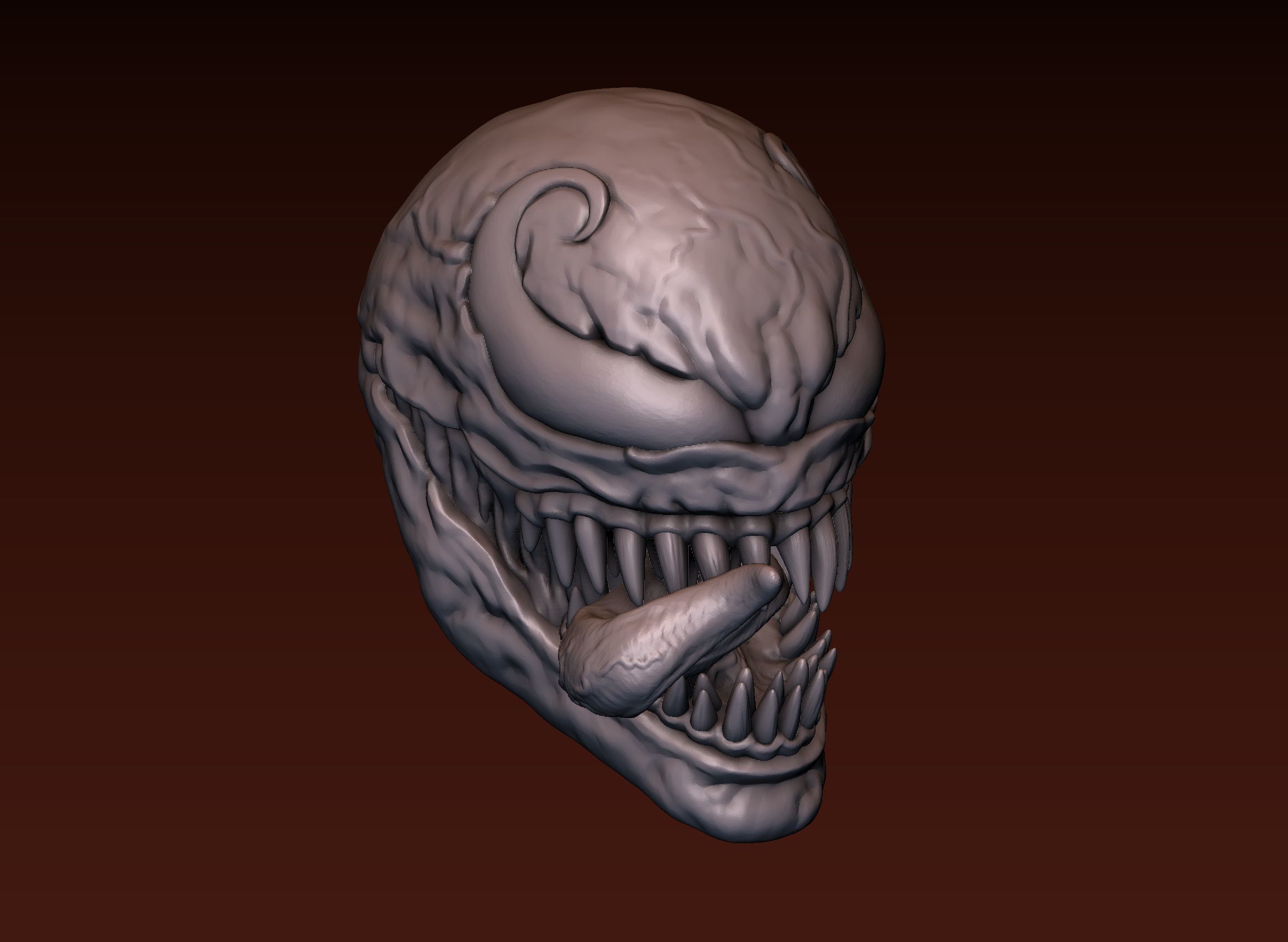 Venom head 3D print model_13