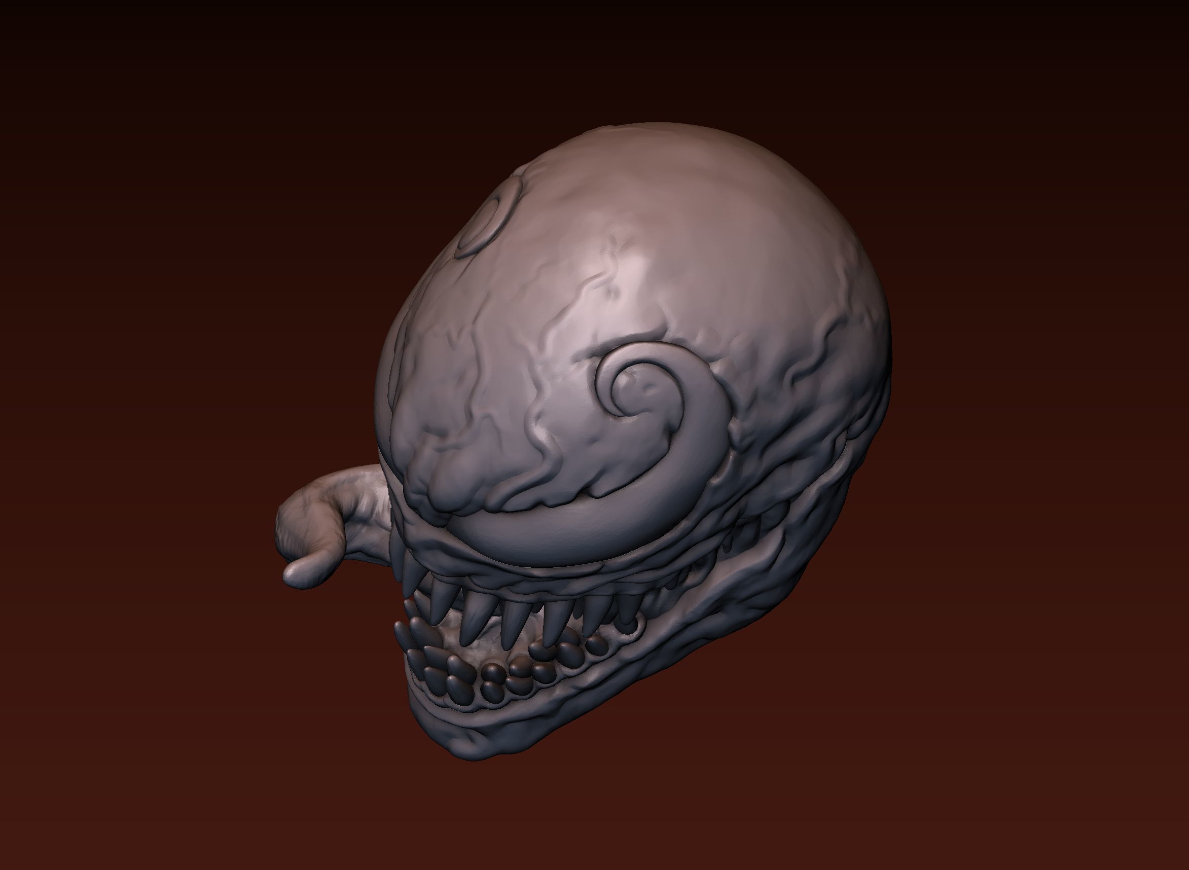 Venom head 3D print model_14
