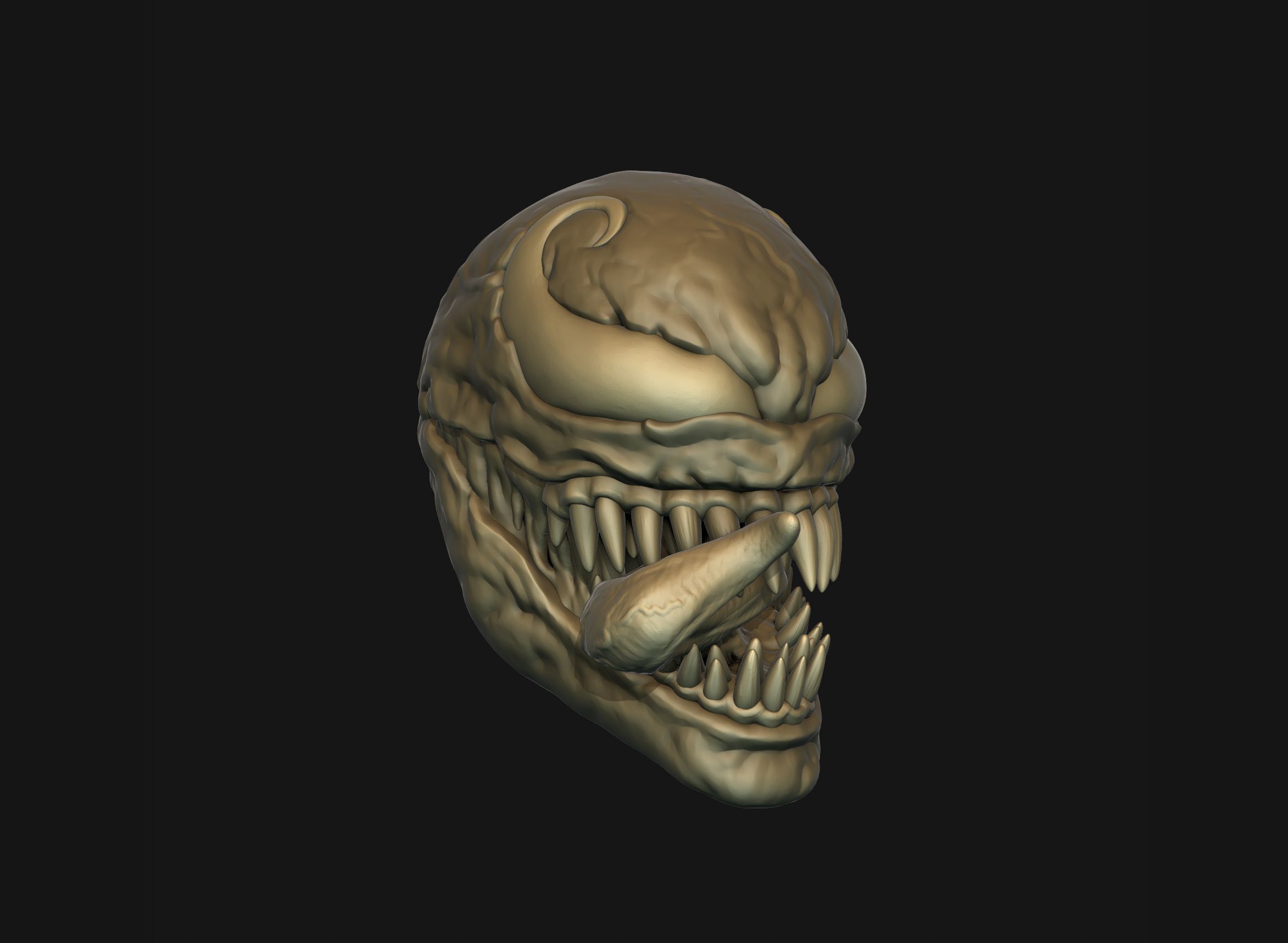 Venom head 3D print model_2