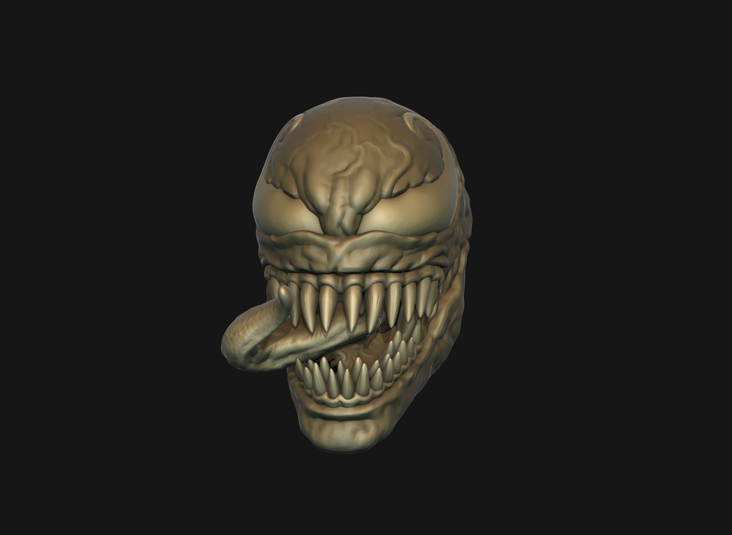 Venom head 3D print model_1