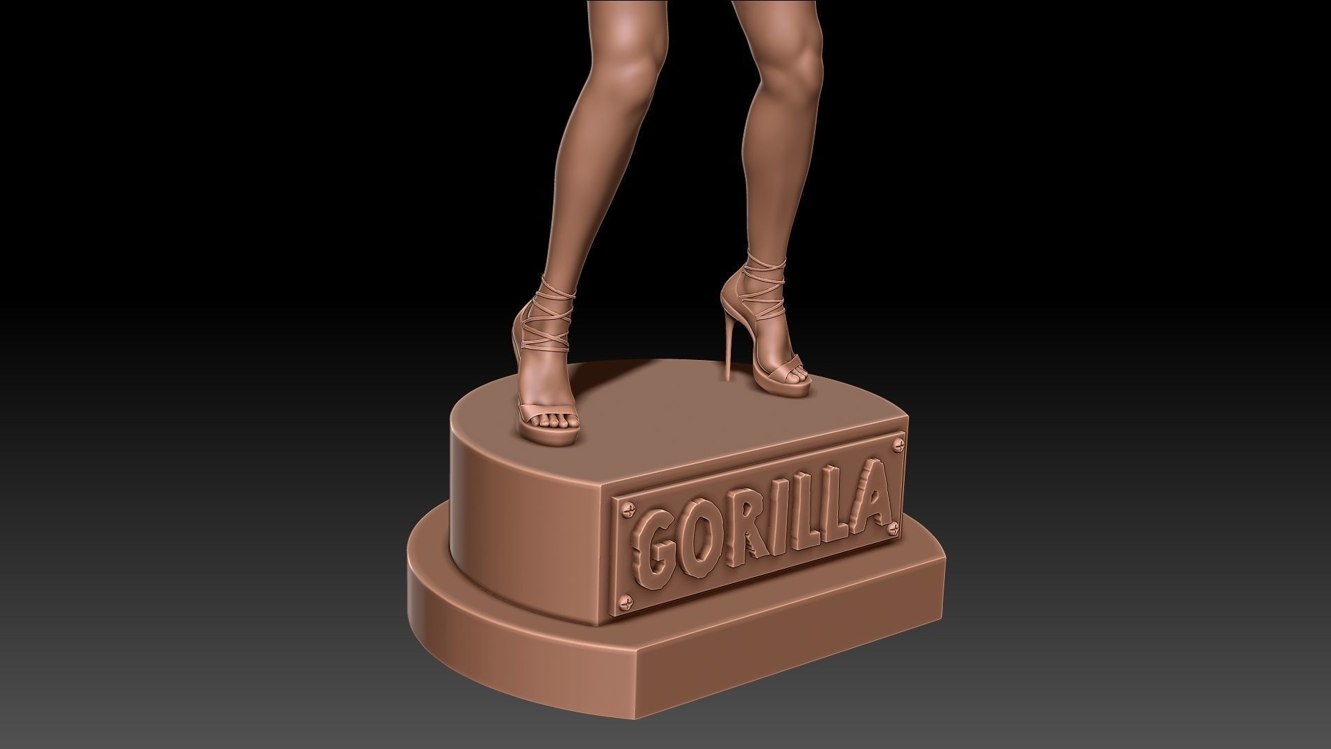 Teen girl in underwear 3D print model_13