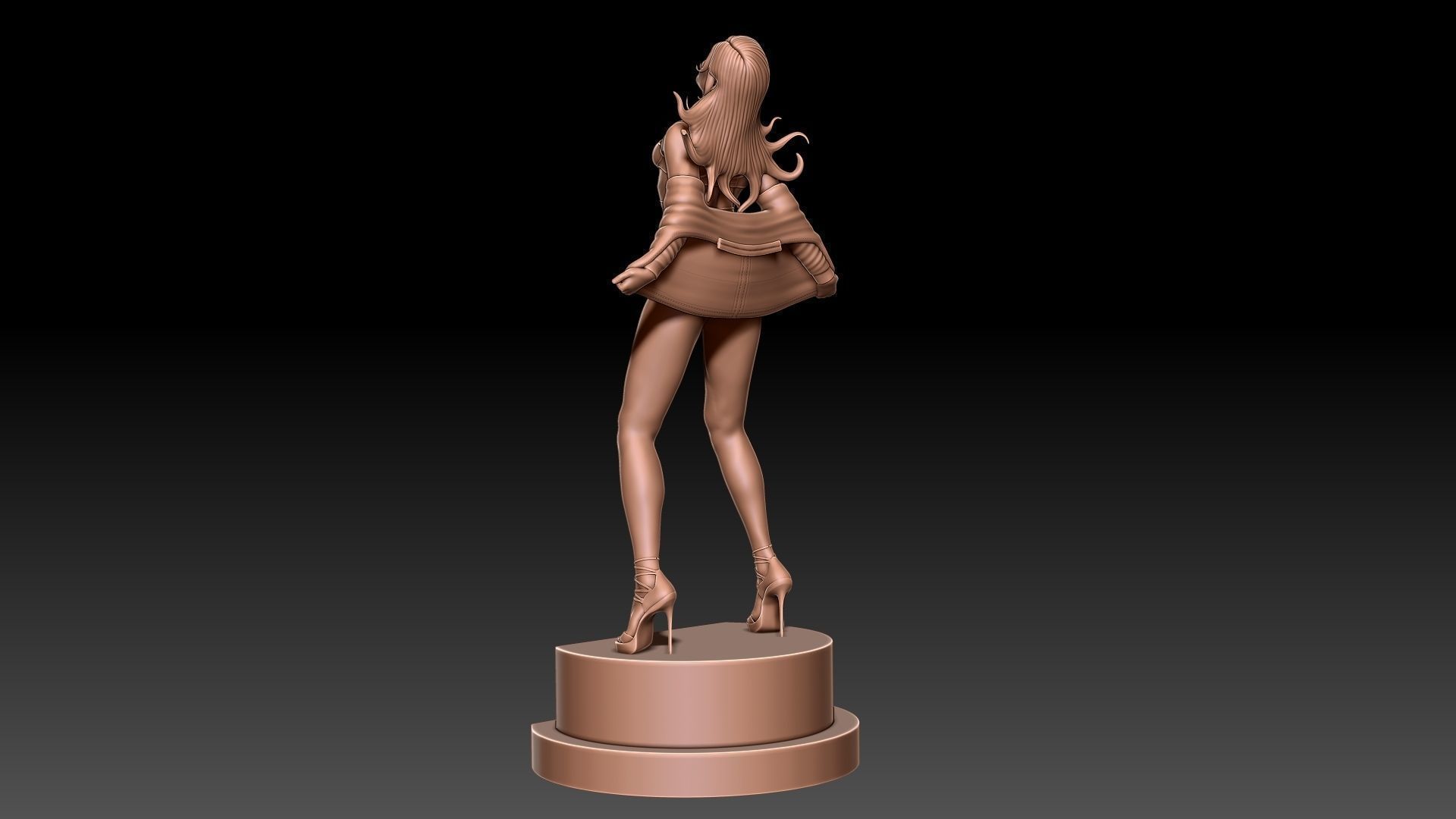 Teen girl in underwear 3D print model_4