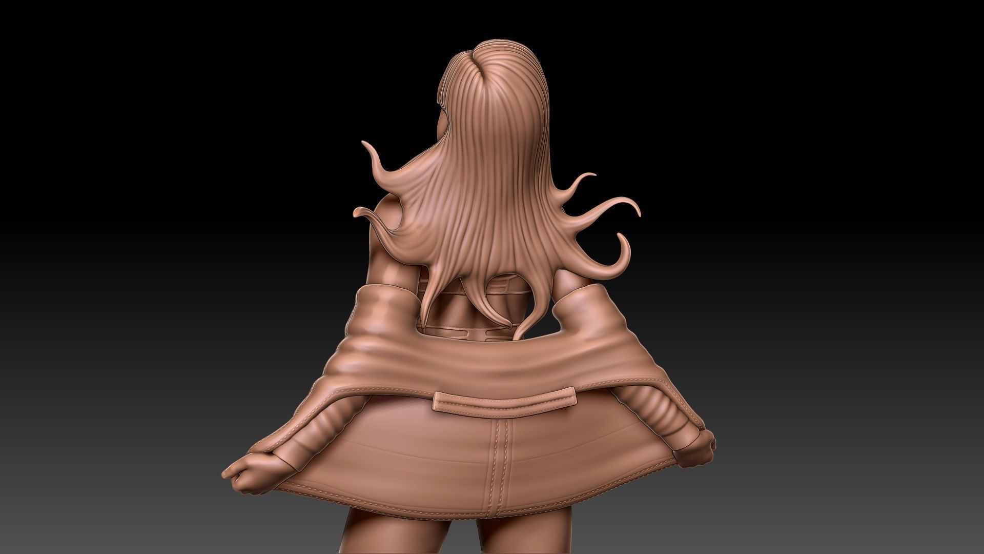 Teen girl in underwear 3D print model_11