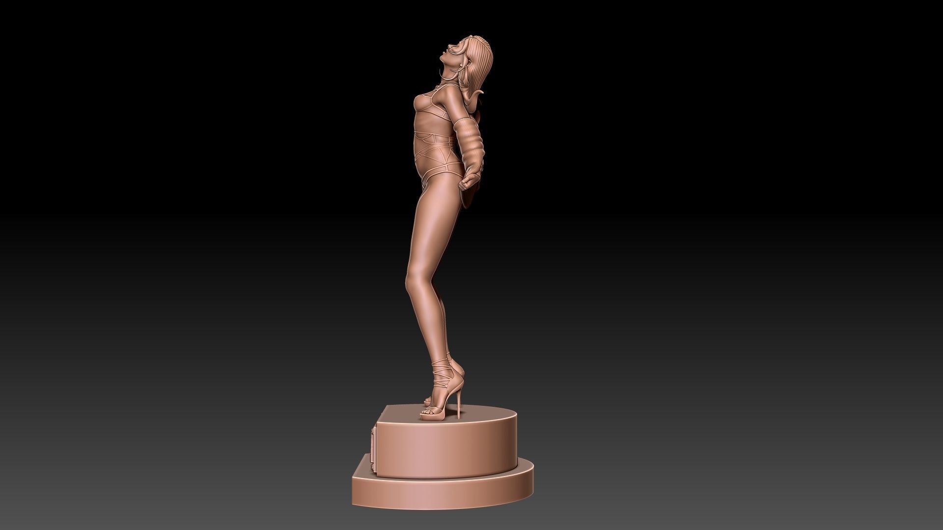 Teen girl in underwear 3D print model_3