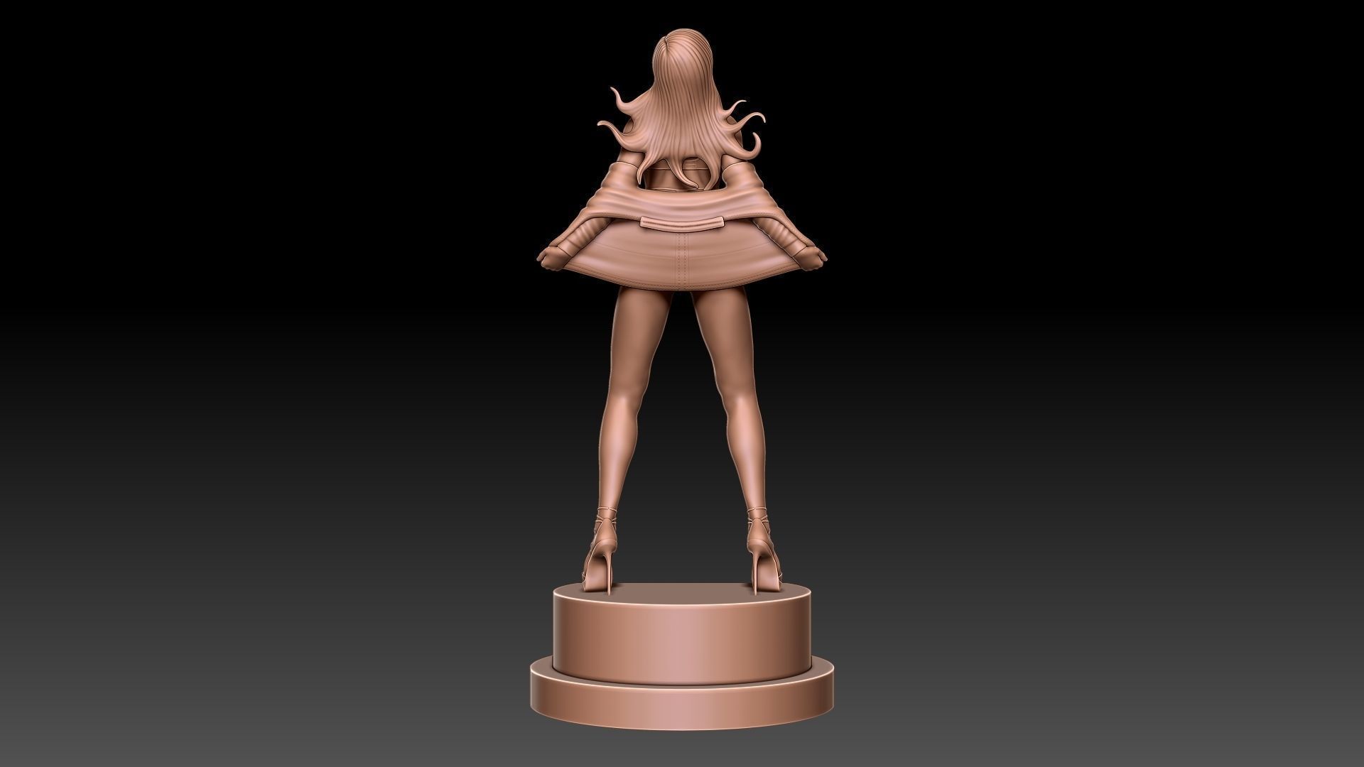 Teen girl in underwear 3D print model_5