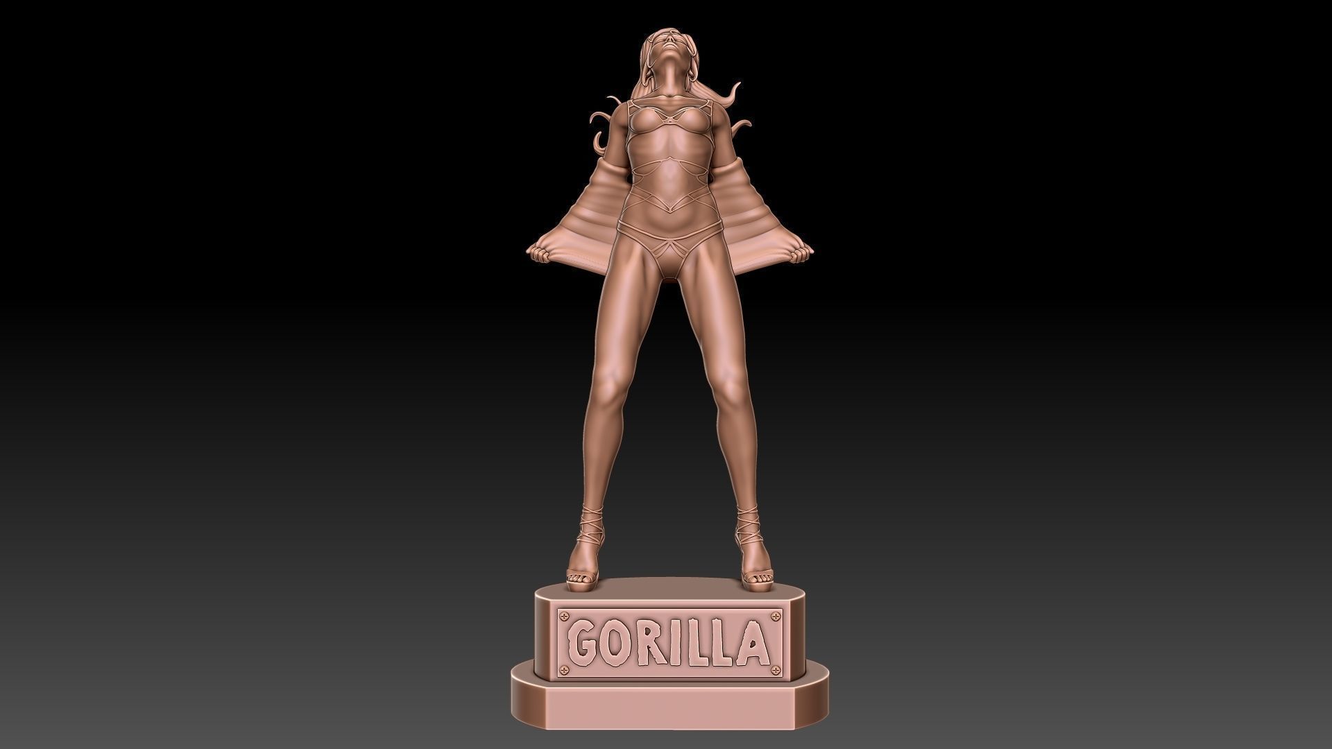 Teen girl in underwear 3D print model_2