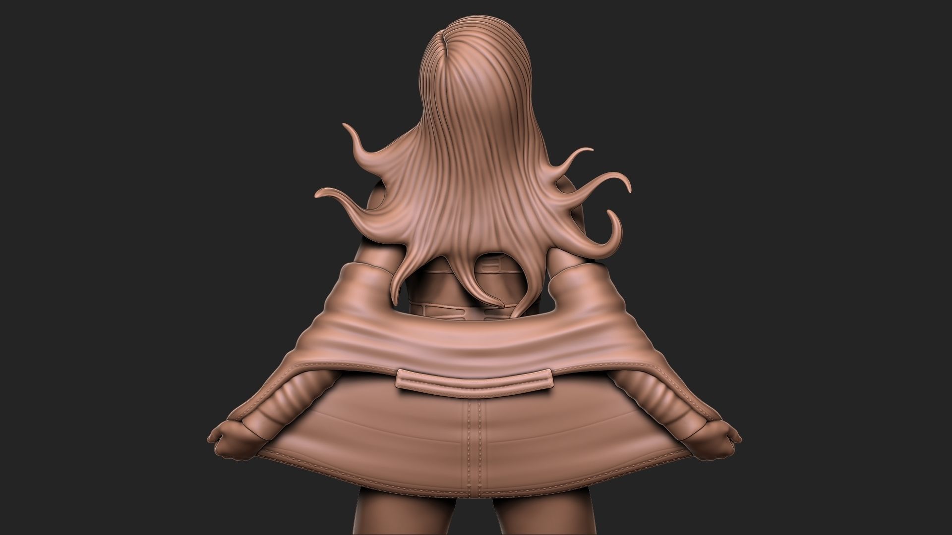 Teen girl in underwear 3D print model_5