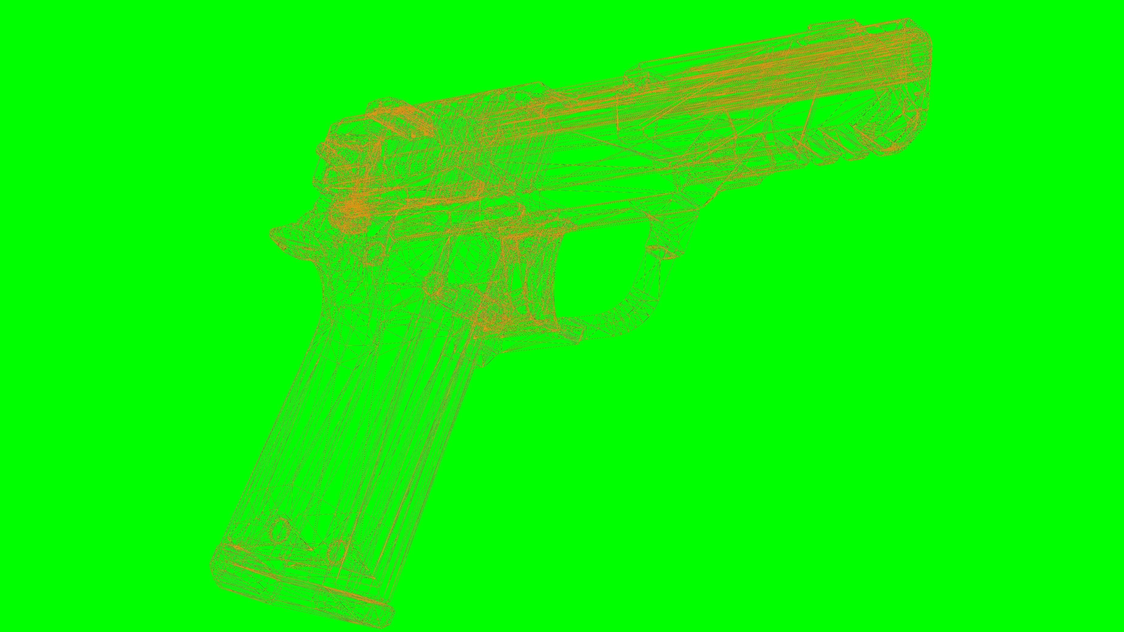 BN 90 Modern Handgun Low-poly 3D model_2