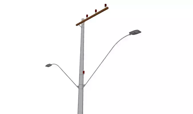 Concrete Lamp Post - Light Pole - Light Post - Street Light 36