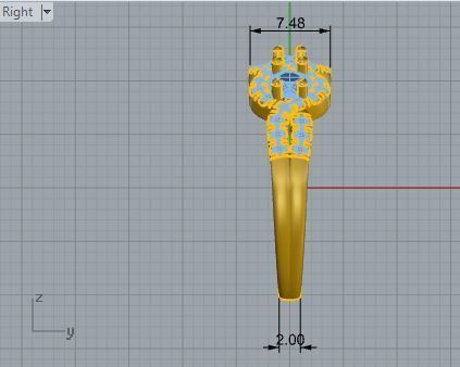 3-stone diamond ring 3531 3D print model 3D print model_6