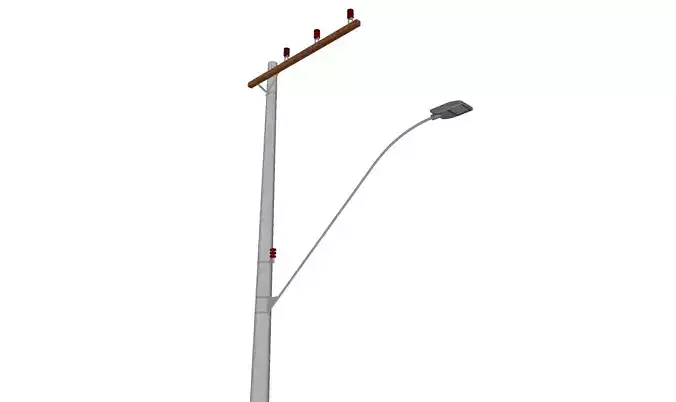 Concrete Lamp Post - Light Pole - Light Post - Street Light 37