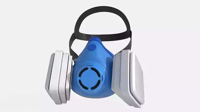 Safety Respiratory Mask Low-poly 3D model