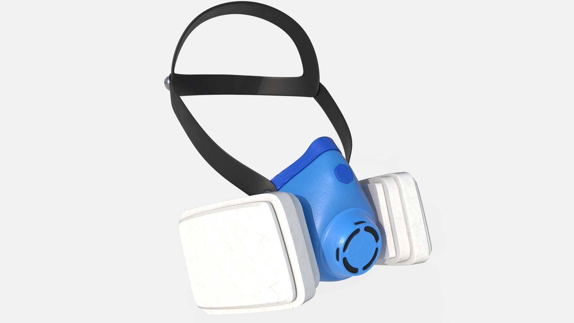 Safety Respiratory Mask Low-poly 3D model_8