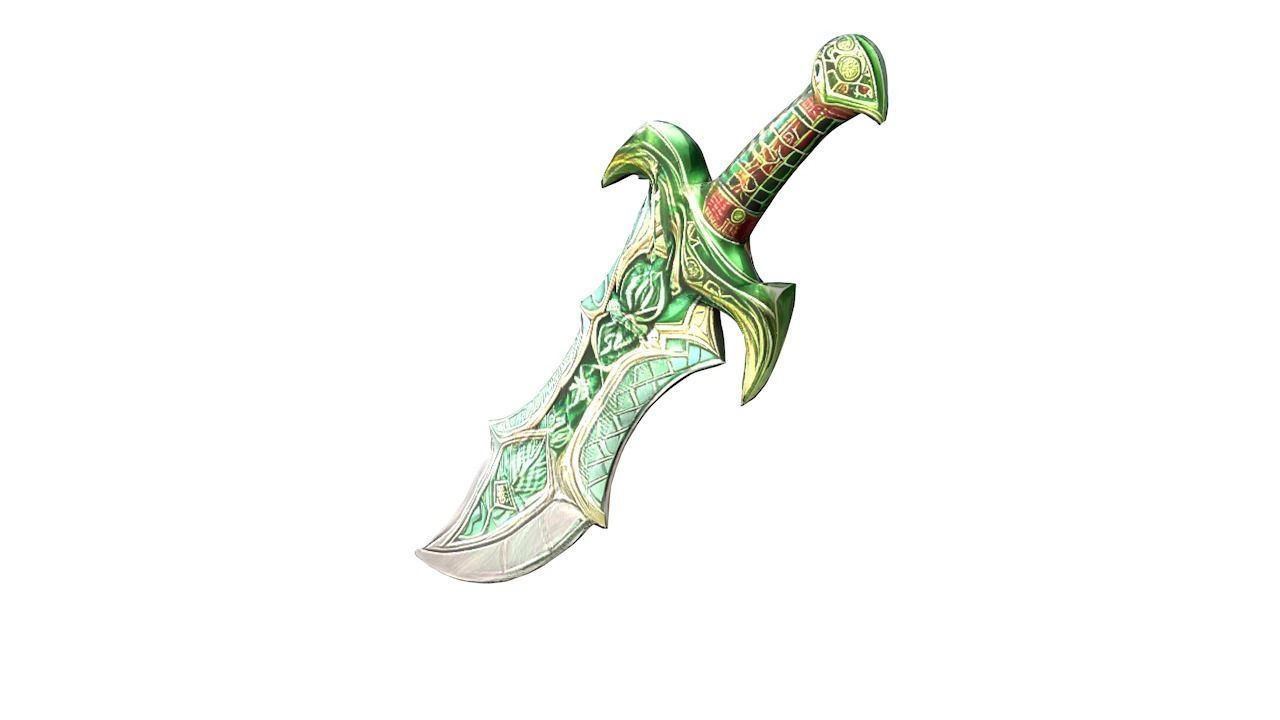 sword cartoon 3D model_1