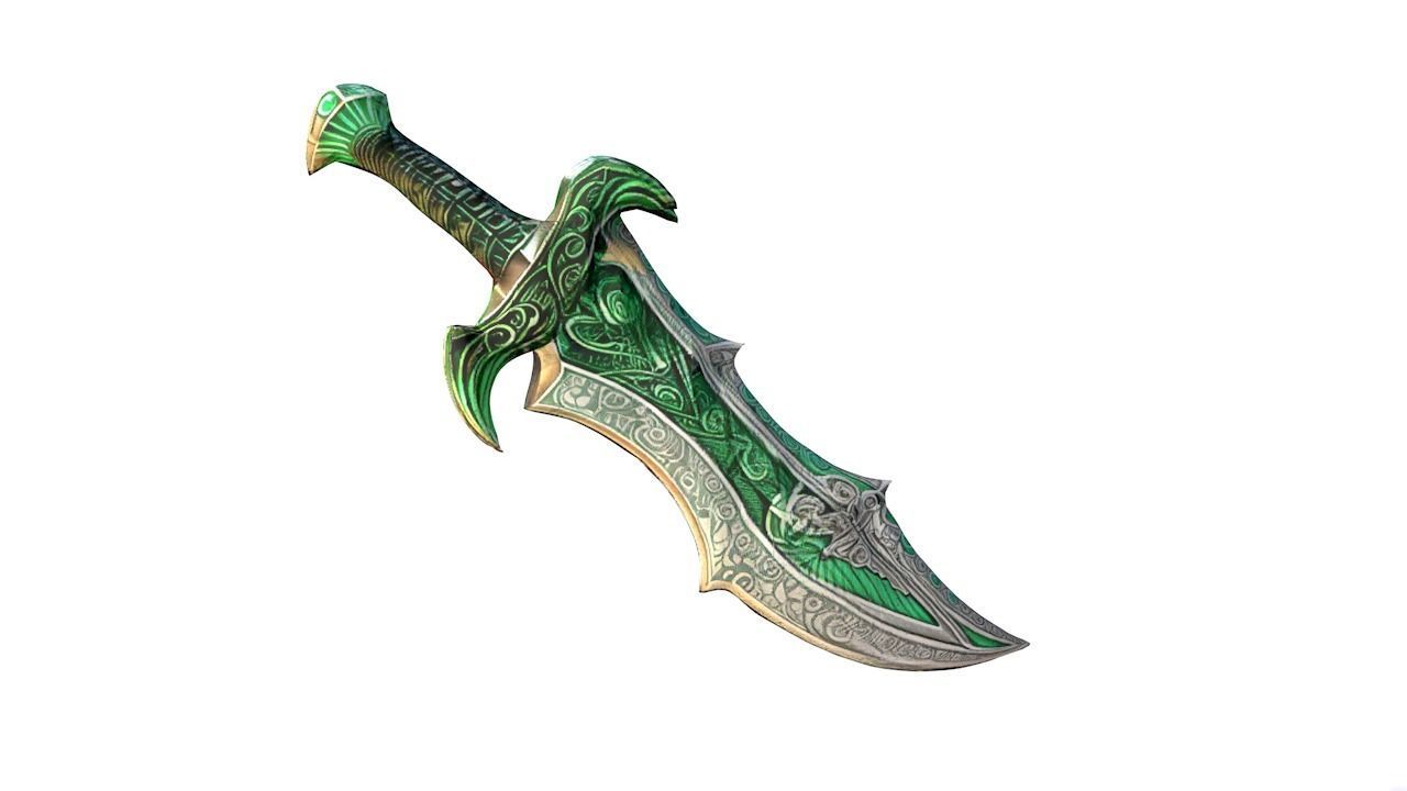 sword cartoon 3D model_2