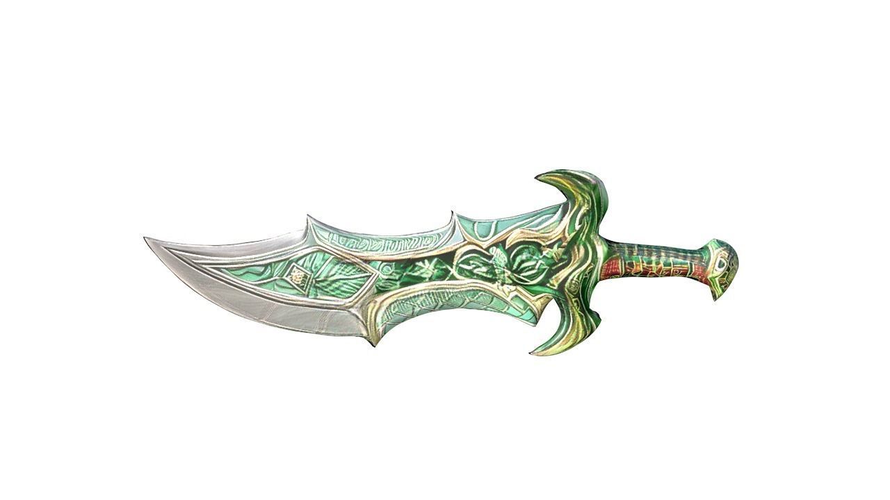 sword cartoon 3D model_3