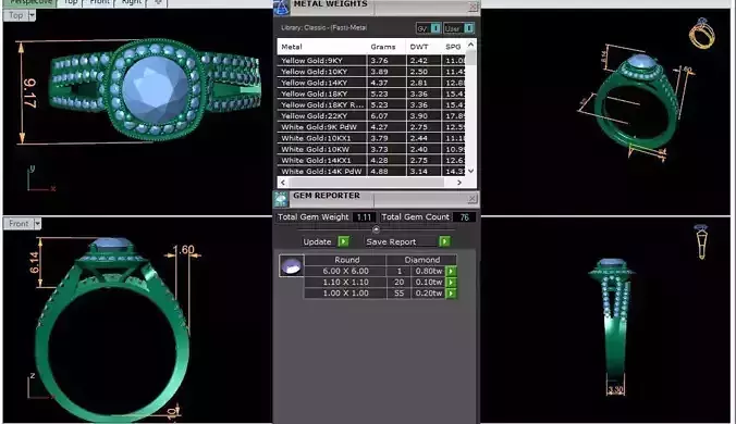 Halo Set Ring 3d Model