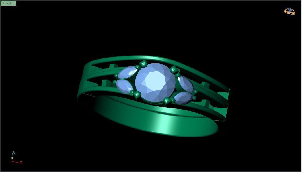 DK03 Ring model 3D print model_1