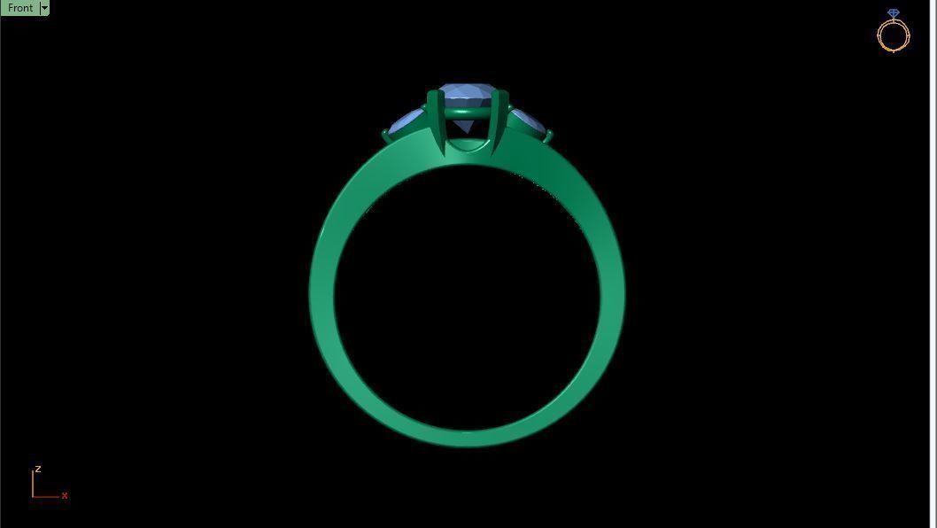 DK03 Ring model 3D print model_4