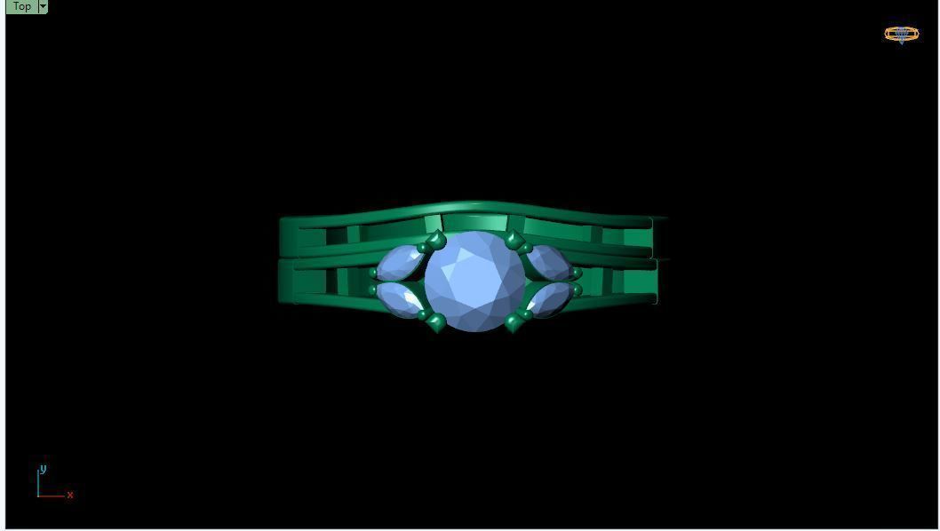 DK03 Ring model 3D print model_2