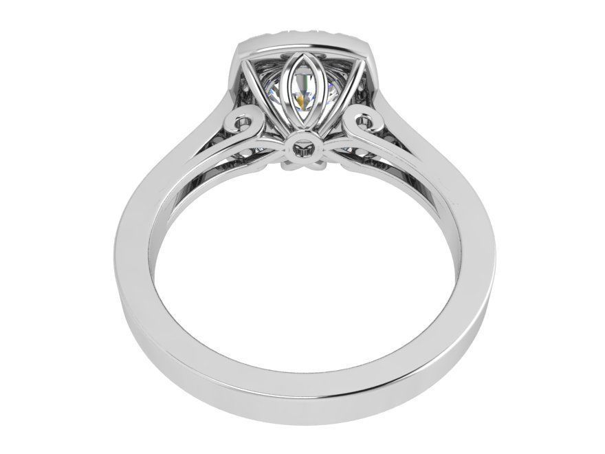 Square diamond ring 3538 3D print model 3D print model_3