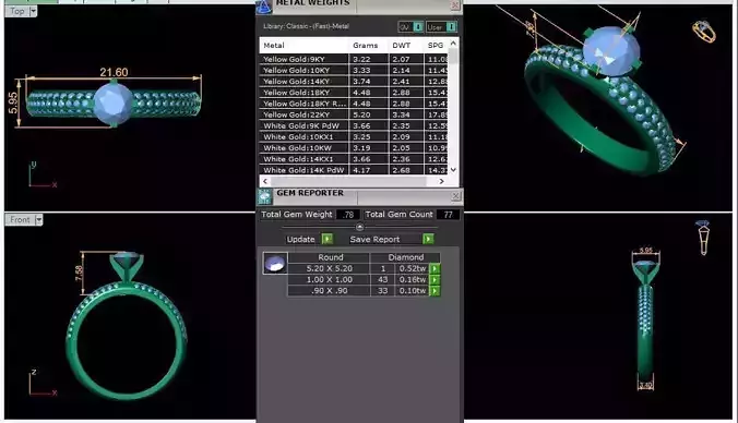 Solitaire Diamond Ring 3d Model