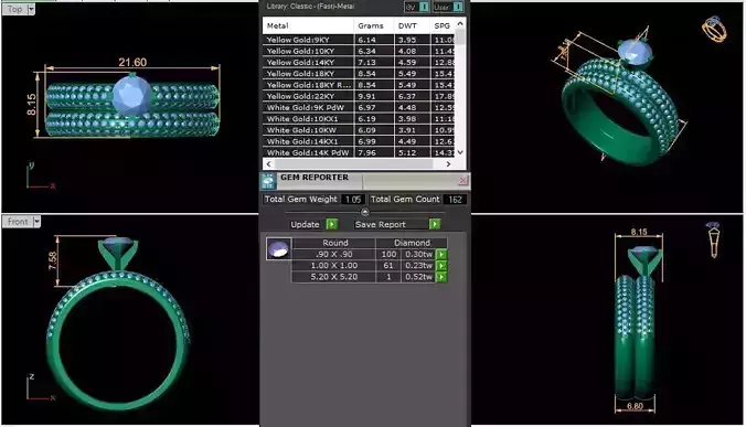 Set Wedding Ring 3d Model