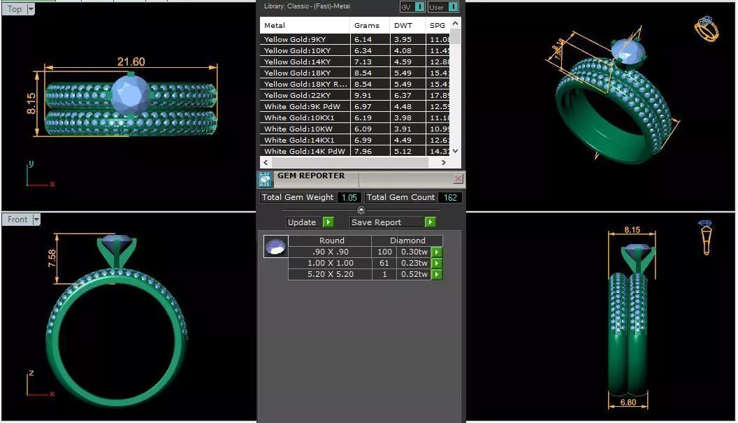 Set Wedding Ring 3d Model 3D print model_0