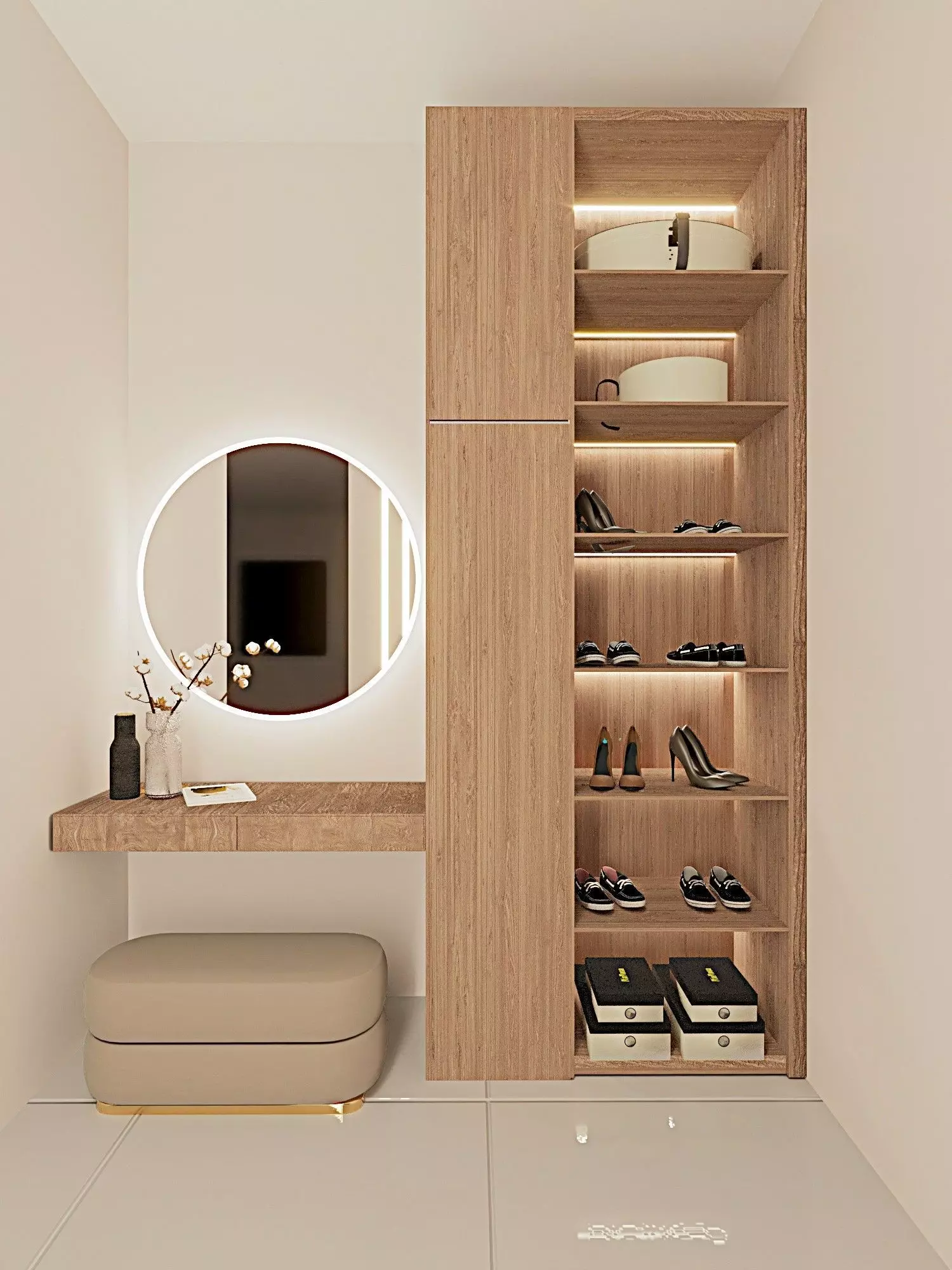 entrance drawer cabinet 3D model_0