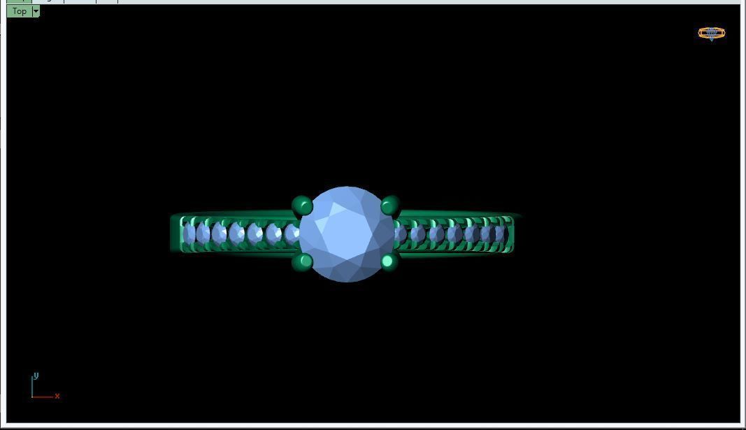 Solitaire Ring 3d Model 3D print model_2