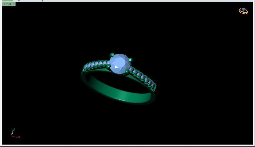 Solitaire Ring 3d Model 3D print model_1