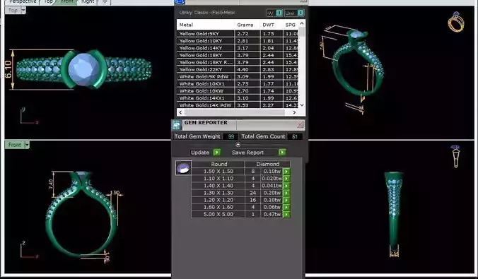 Solitaire Ring 3d Model  
