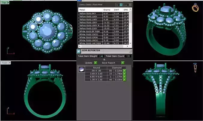 Flower Ring 3d Model