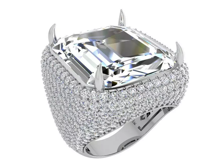 Halo illusion seting twisted ring 3541 3D print model 3D print model