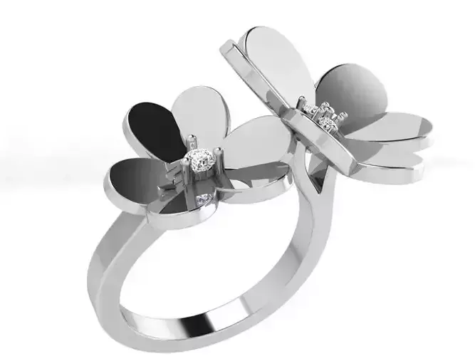 Nice flower ring 3542 3D print model 