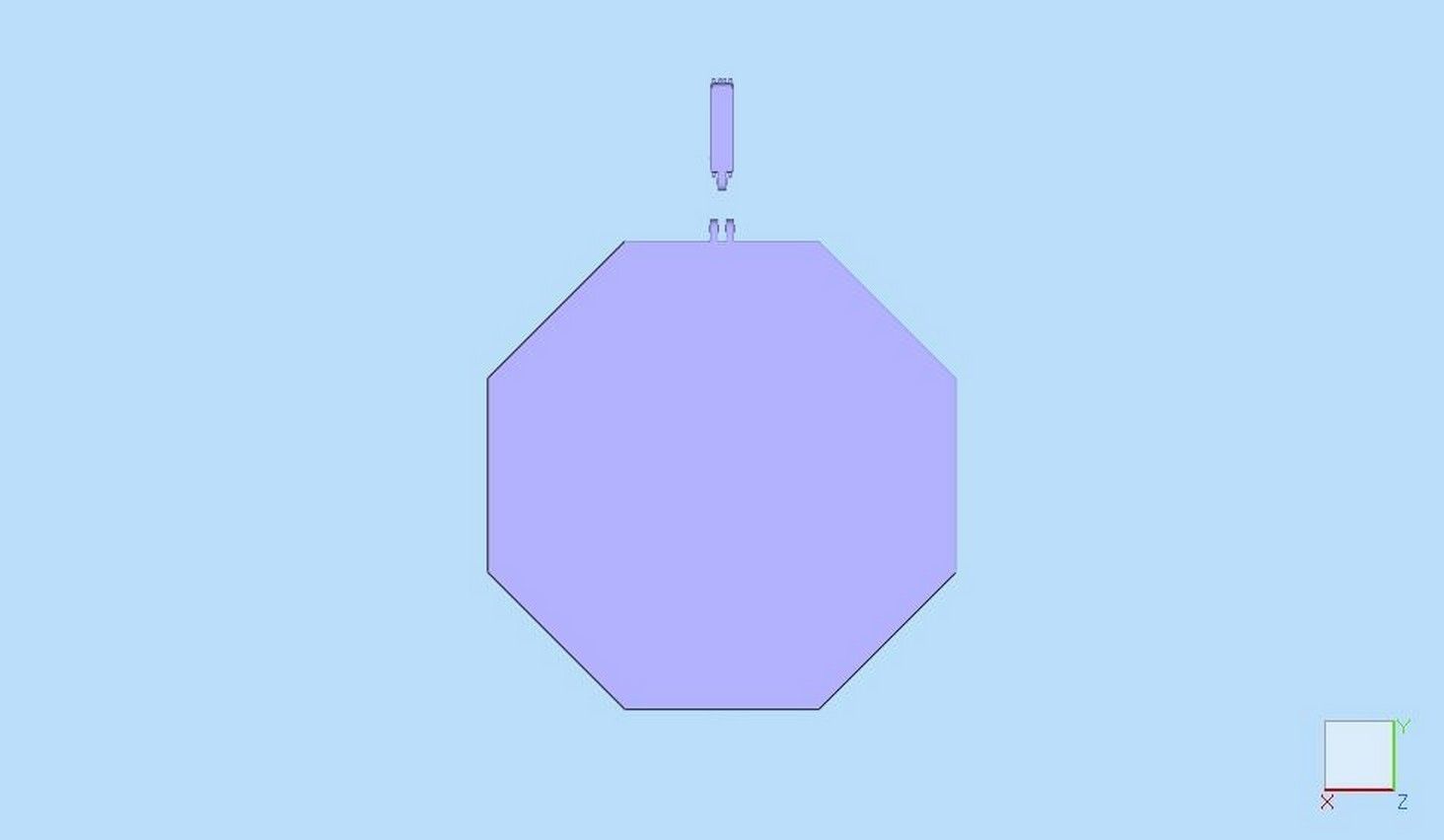 Photo Frame Pendant two INCH 3D print model_2