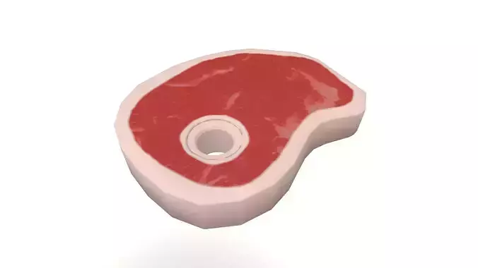 Low Poly Steak piece of meat Low-poly 3D model