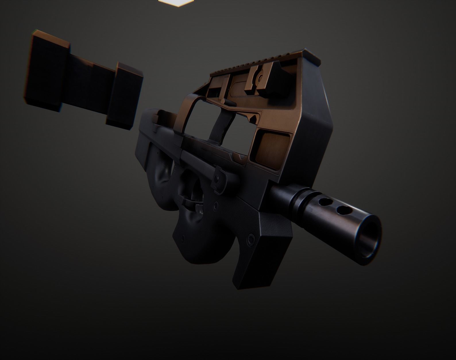 AAA P90 Game Ready PBR Low-poly 3D model_26