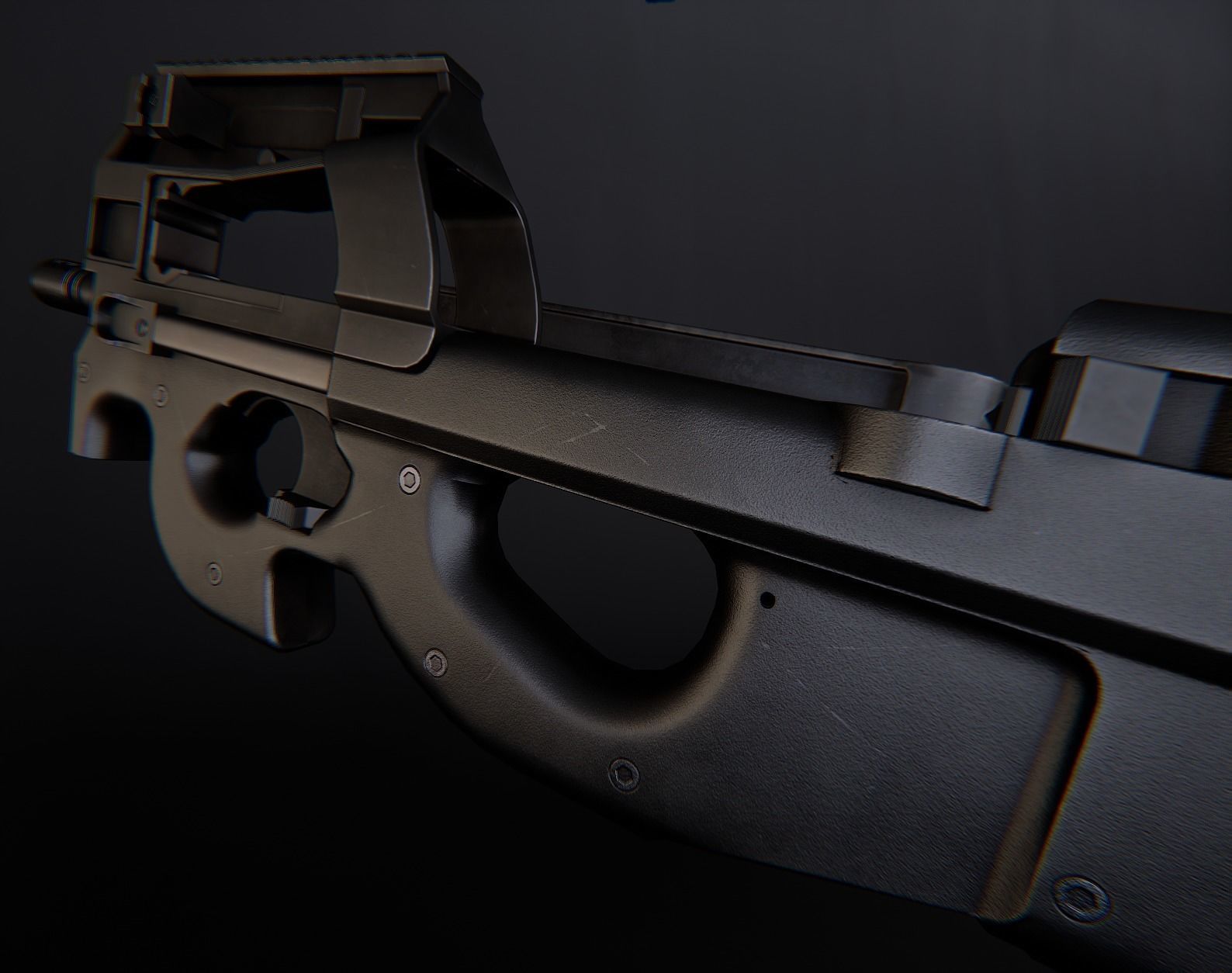AAA P90 Game Ready PBR Low-poly 3D model_22