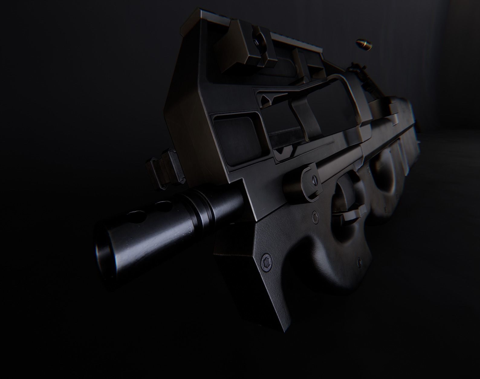 AAA P90 Game Ready PBR Low-poly 3D model_6