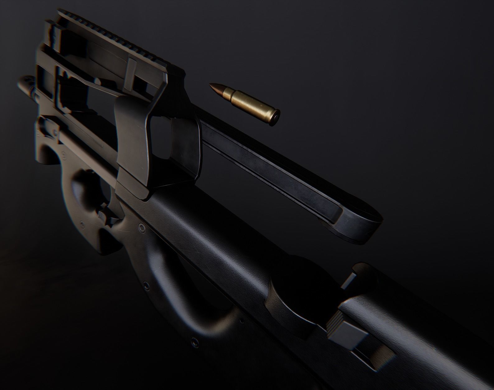 AAA P90 Game Ready PBR Low-poly 3D model_20