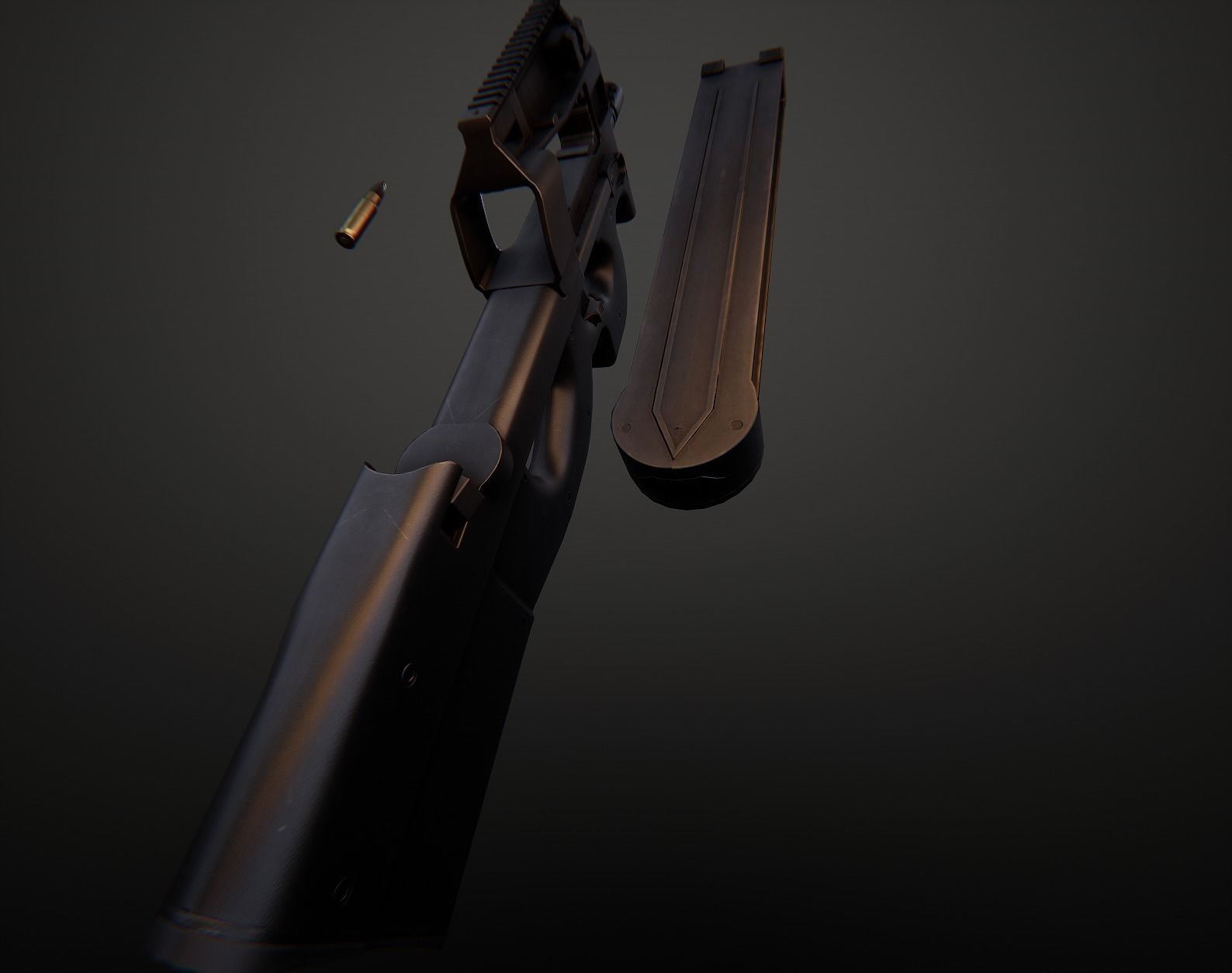AAA P90 Game Ready PBR Low-poly 3D model_24
