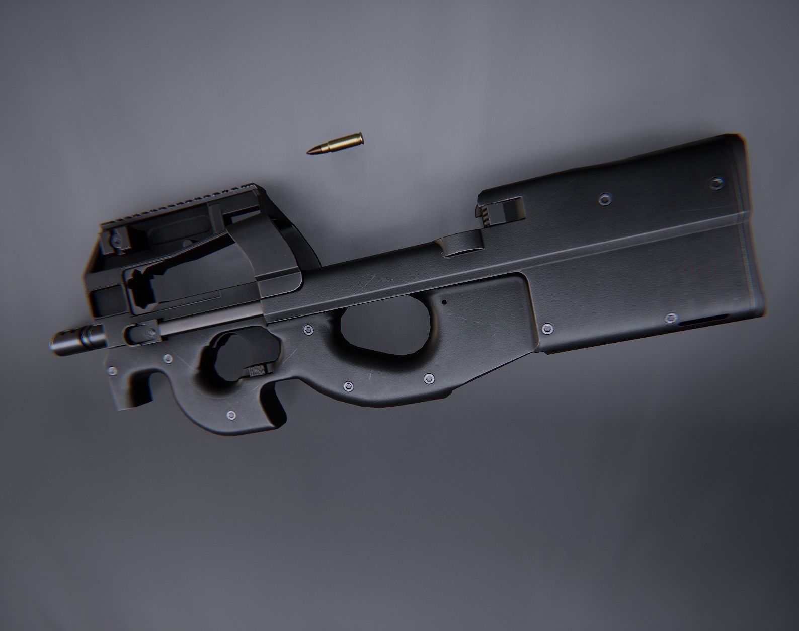 AAA P90 Game Ready PBR Low-poly 3D model_16