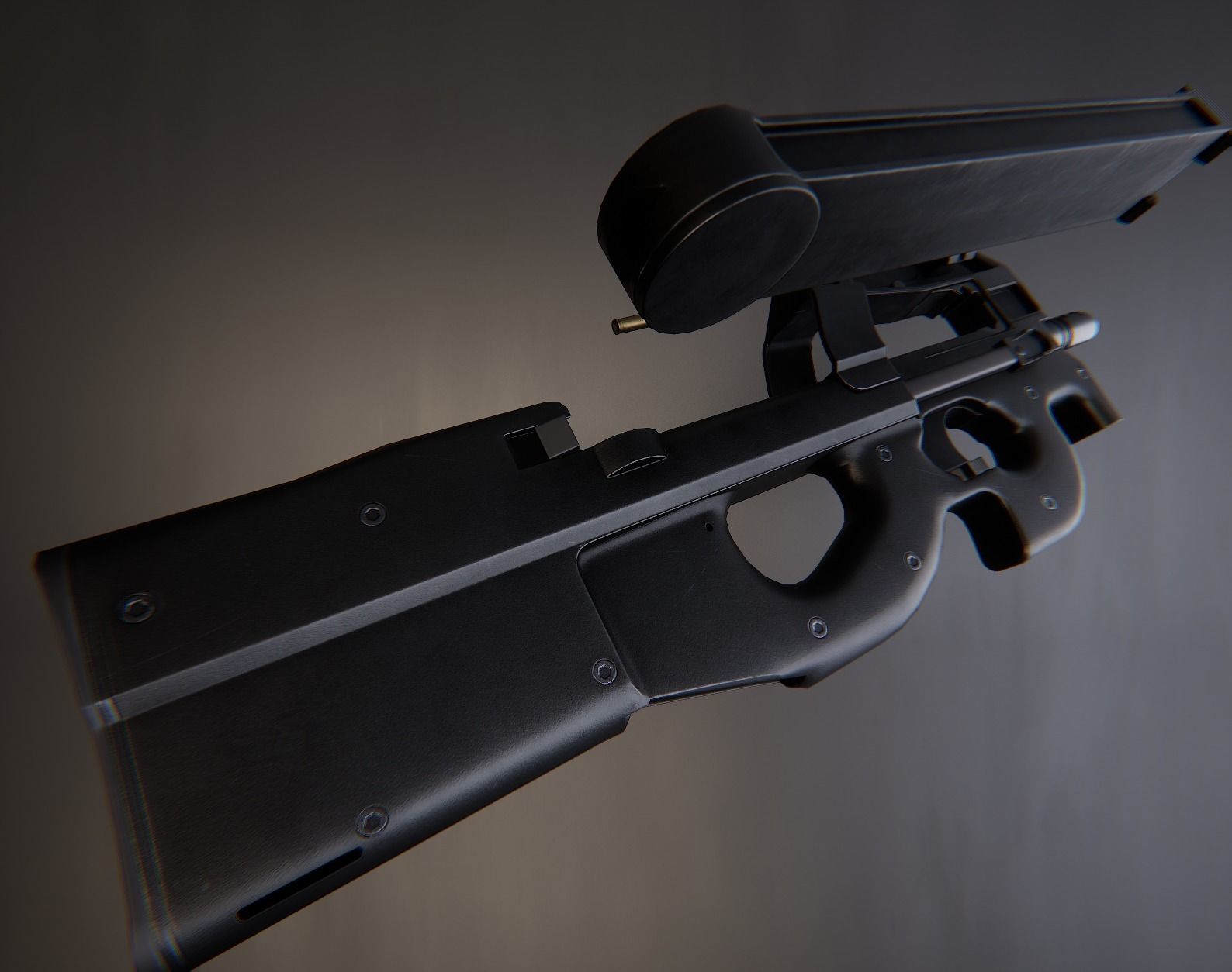 AAA P90 Game Ready PBR Low-poly 3D model_19