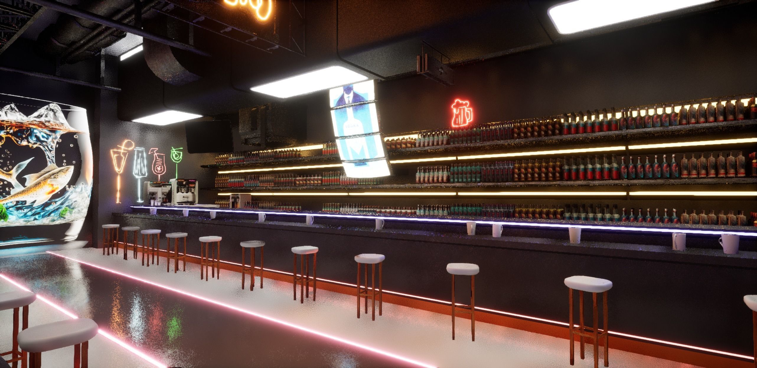Cyberpunk Bar 3D model_21