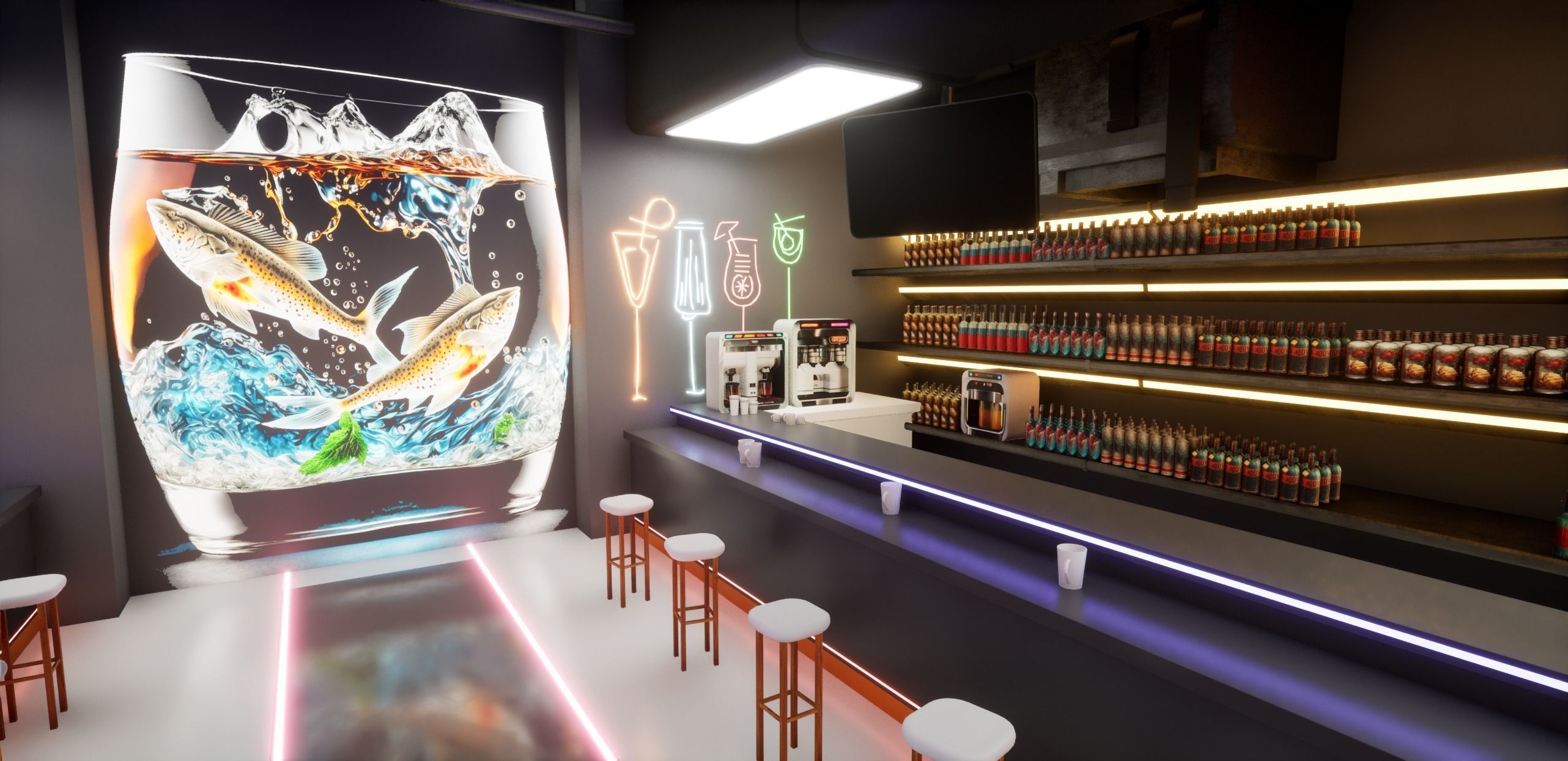 Cyberpunk Bar 3D model_9
